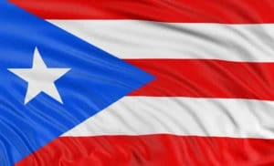 3D flag of Puerto Rico